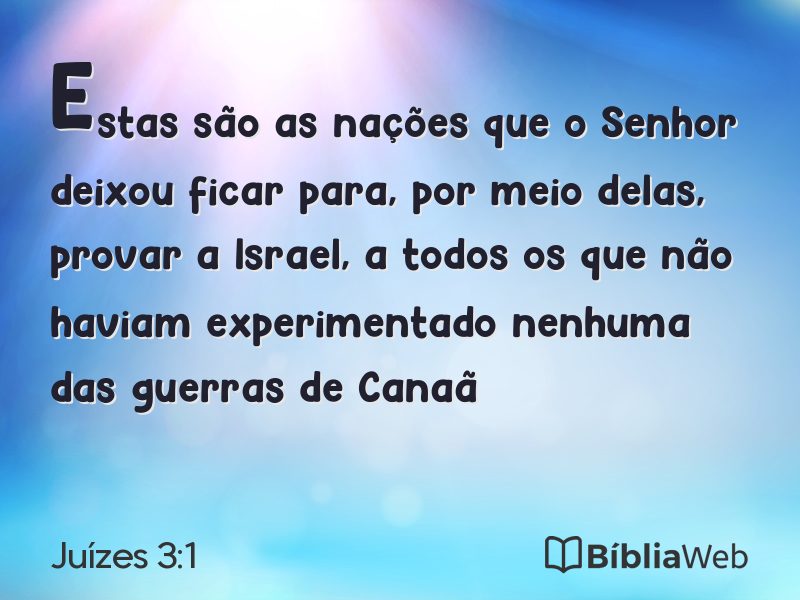 Juízes 3:1 em imagem para compartilhar