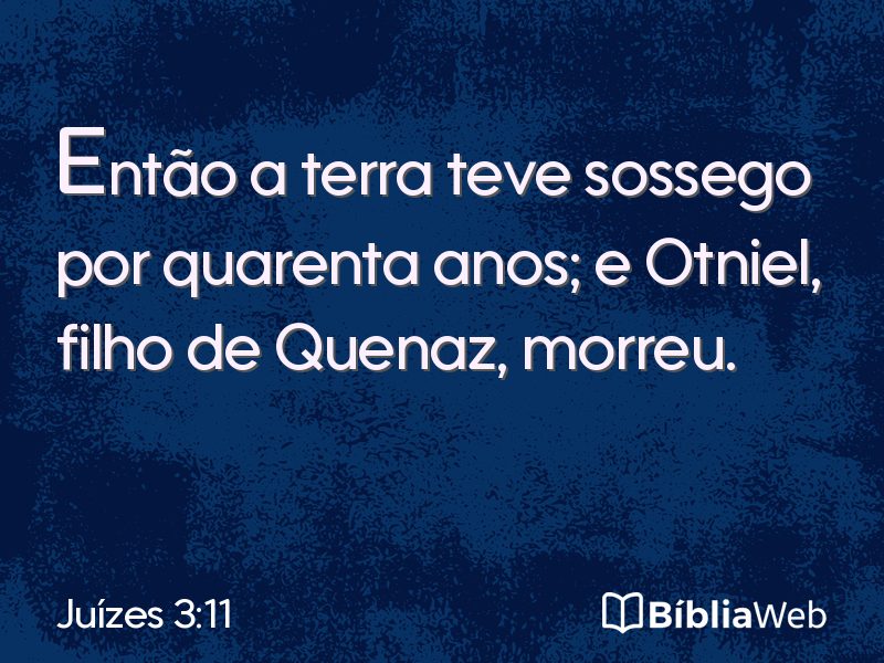 Juízes 3:11 em imagem para compartilhar