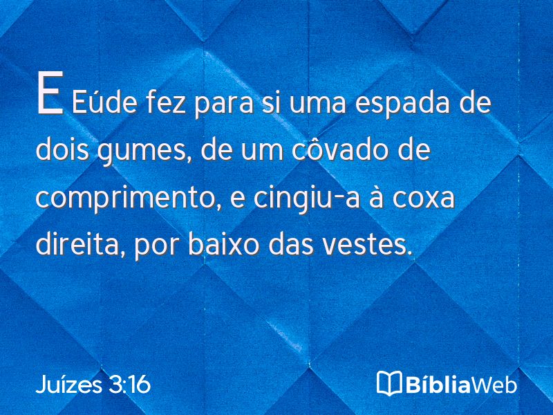Juízes 3:16 em imagem para compartilhar
