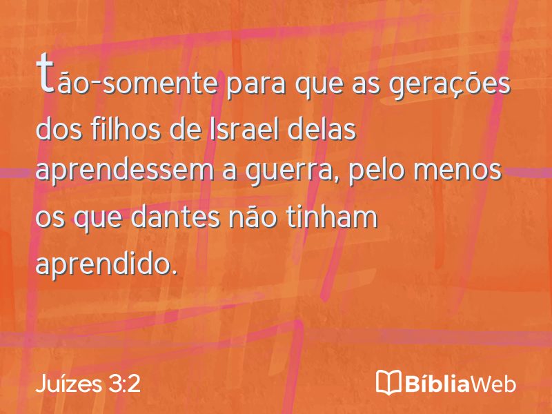 Juízes 3:2 em imagem para compartilhar