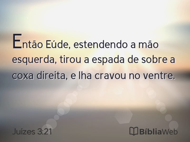 Juízes 3:21 em imagem para compartilhar