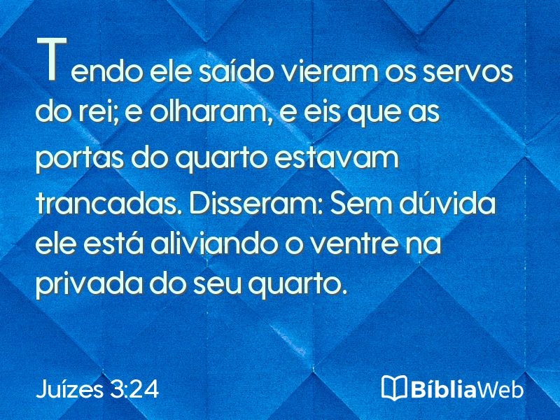 Juízes 3:24 em imagem para compartilhar