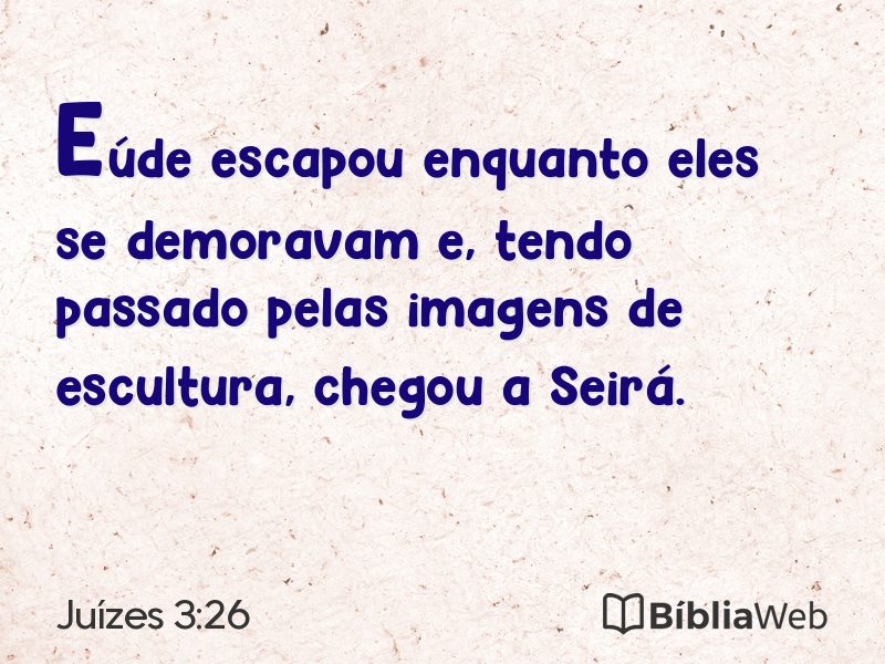 Juízes 3:26 em imagem para compartilhar