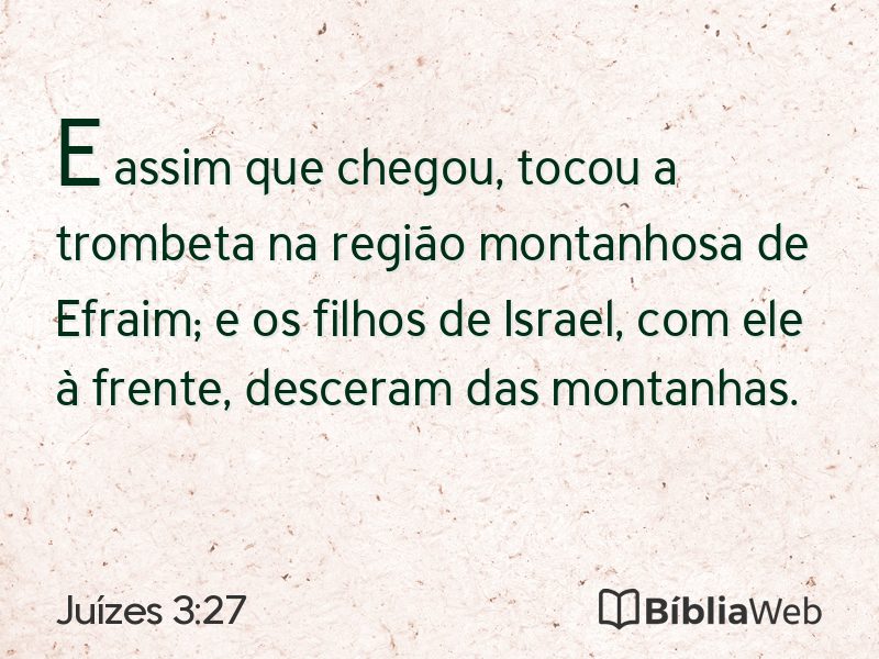 Juízes 3:27 em imagem para compartilhar