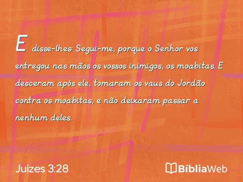 Juízes 3:28 em imagem para compartilhar