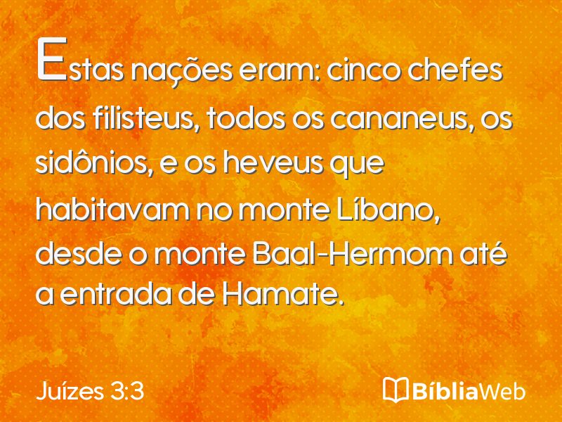 Juízes 3:3 em imagem para compartilhar