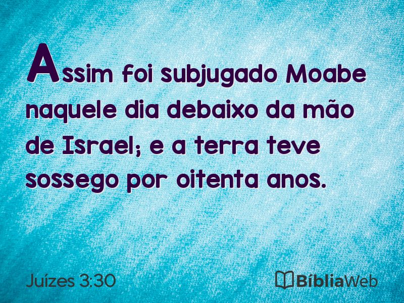Juízes 3:30 em imagem para compartilhar