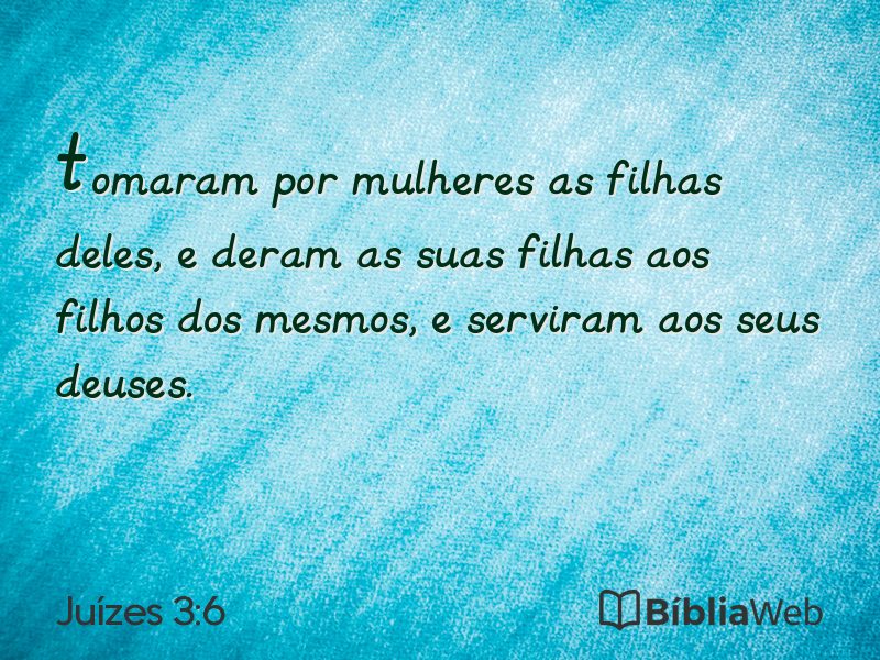 Juízes 3:6 em imagem para compartilhar