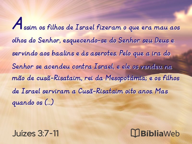 Juízes 3:7-11 em imagem para compartilhar