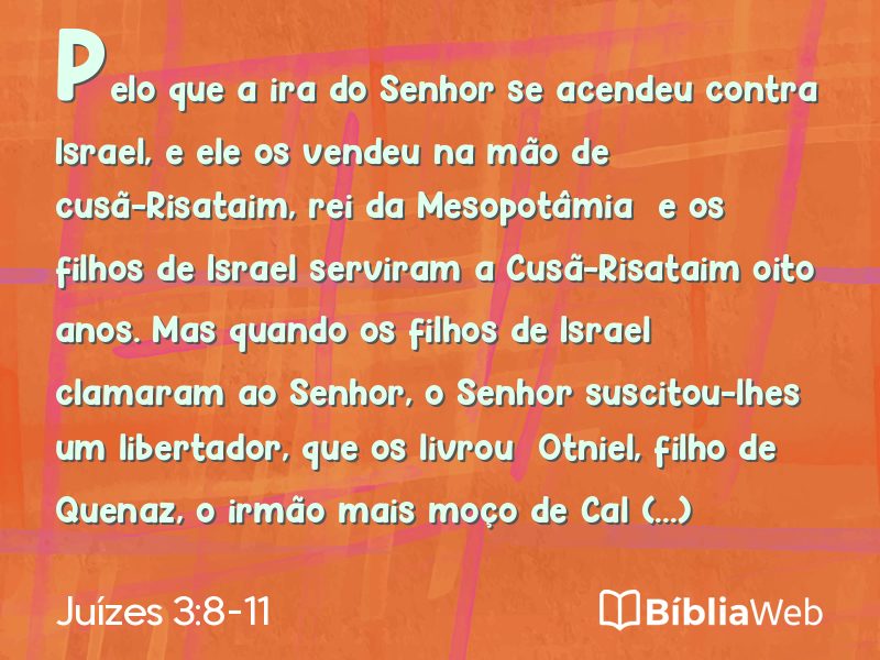 Juízes 3:8-11 em imagem para compartilhar
