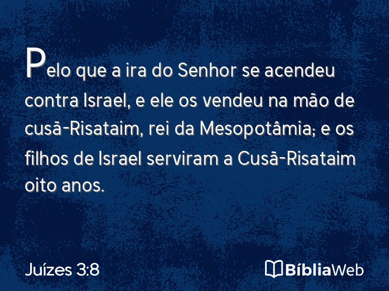Juízes 3:8 em imagem para compartilhar