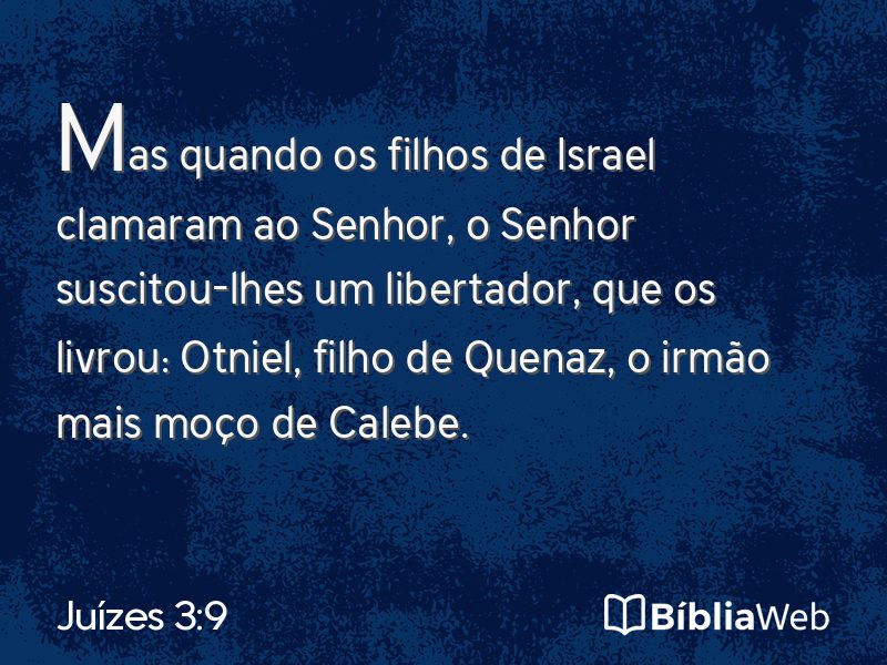 Juízes 3:9 em imagem para compartilhar