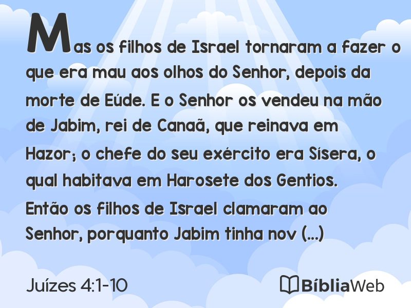 Juízes 4:1-10 em imagem para compartilhar