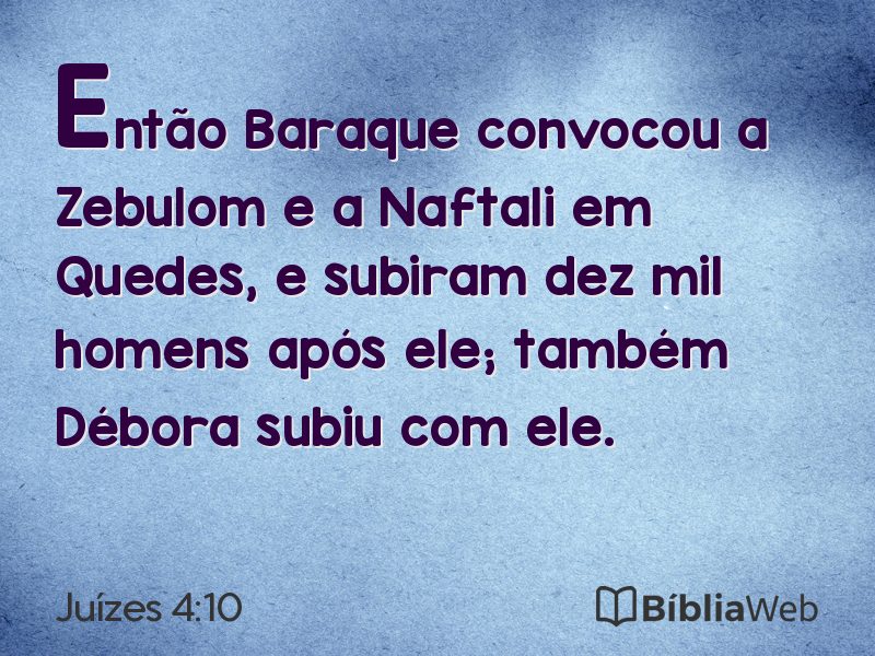 Juízes 4:10 em imagem para compartilhar