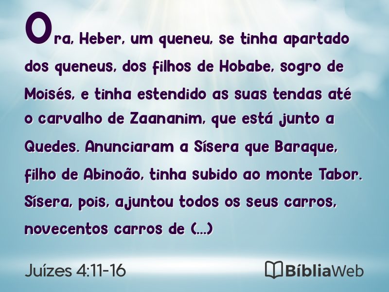 Juízes 4:11-16 em imagem para compartilhar