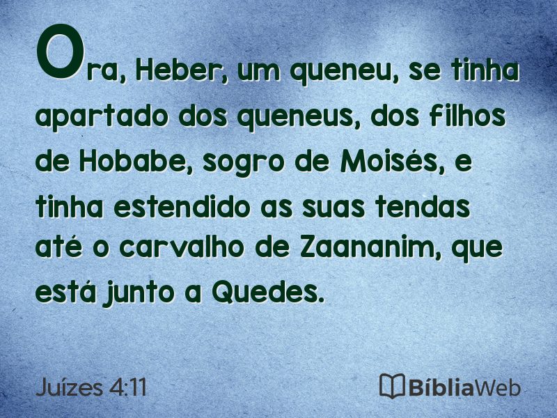 Juízes 4:11 em imagem para compartilhar
