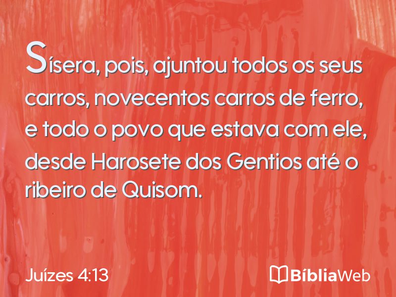 Juízes 4:13 em imagem para compartilhar