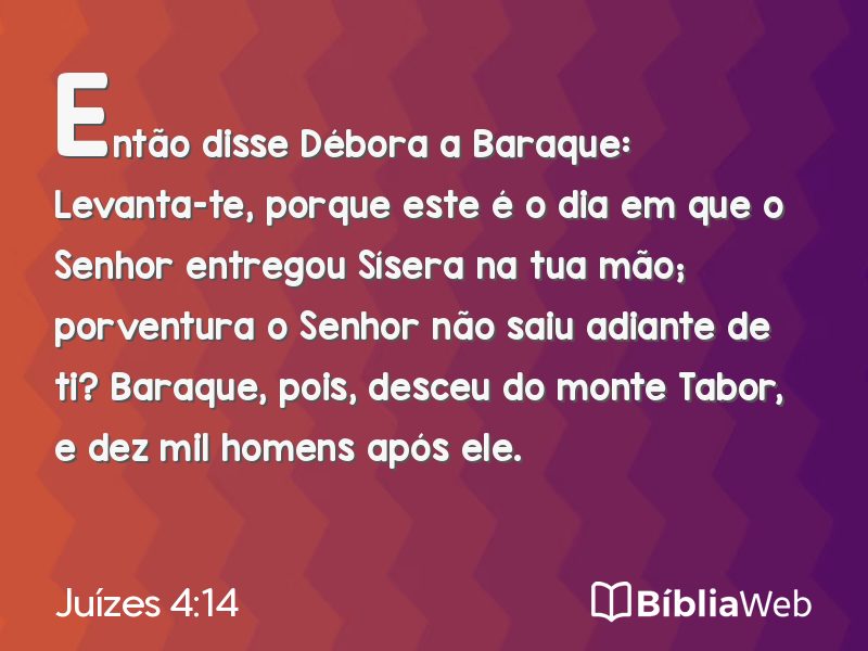 Juízes 4:14 em imagem para compartilhar