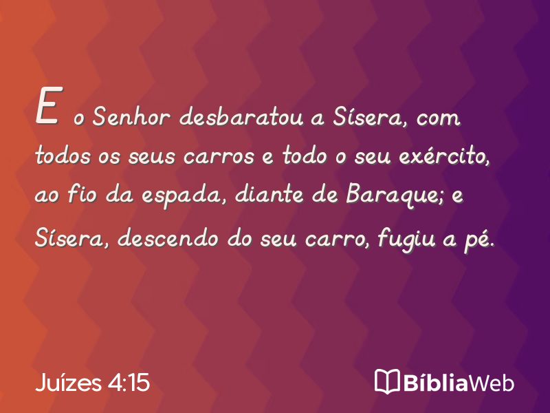 Juízes 4:15 em imagem para compartilhar