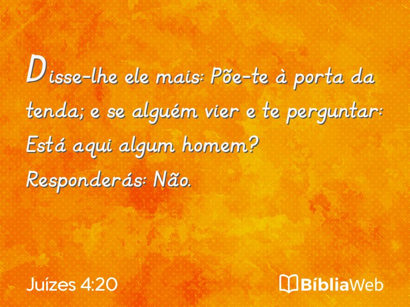 Juízes 4:20 em imagem para compartilhar