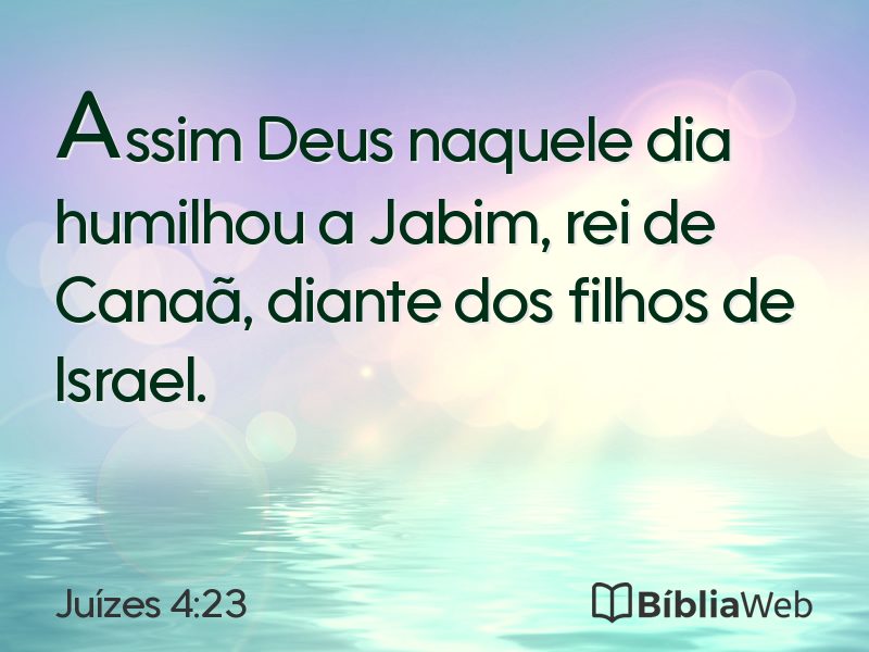 Juízes 4:23 em imagem para compartilhar