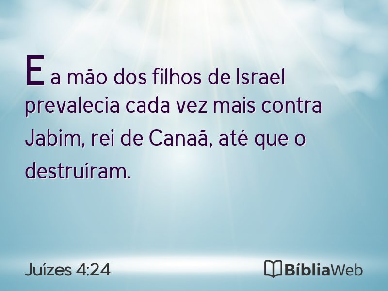 Juízes 4:24 em imagem para compartilhar