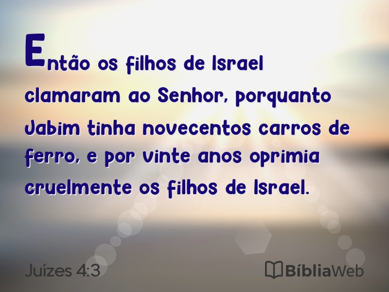 Juízes 4:3 em imagem para compartilhar