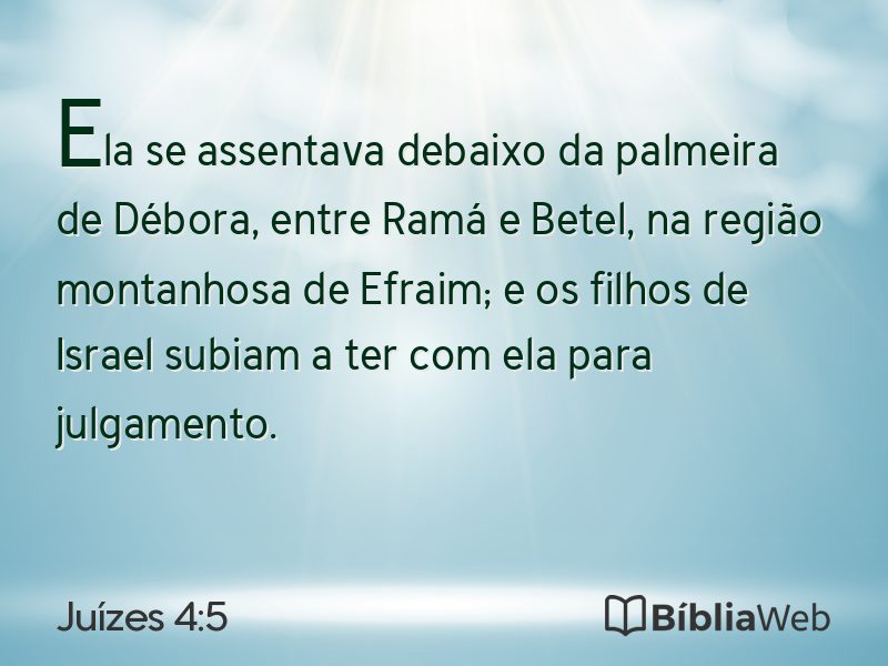 Juízes 4:5 em imagem para compartilhar