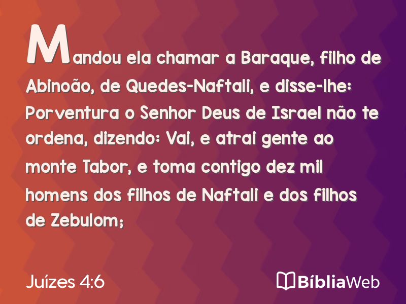 Juízes 4:6 em imagem para compartilhar