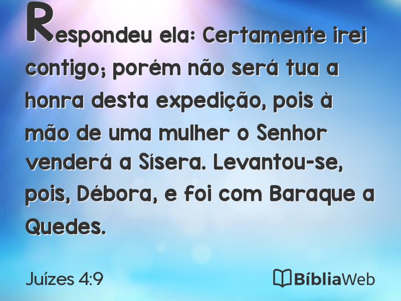 Juízes 4:9 em imagem para compartilhar