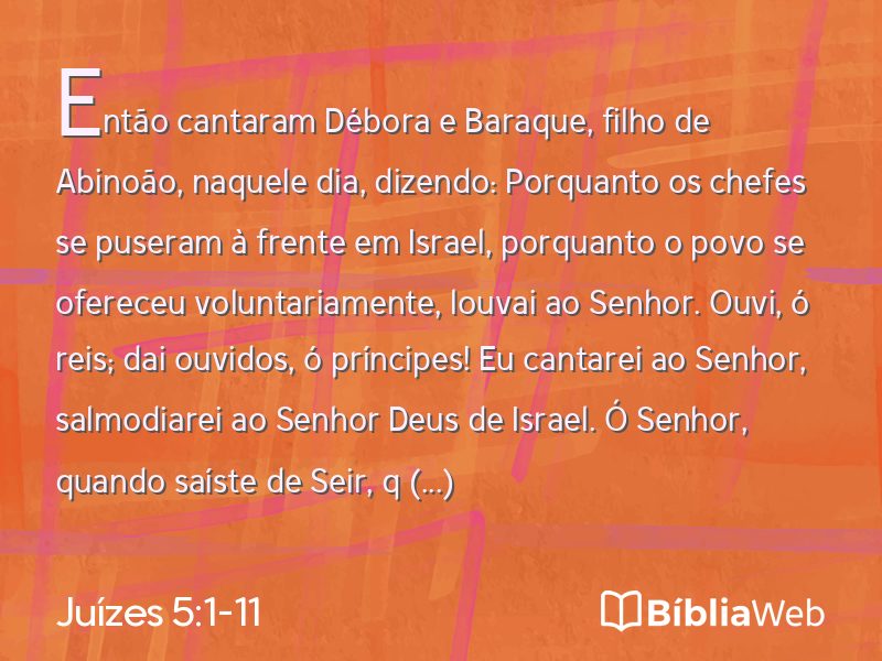 Juízes 5:1-11 em imagem para compartilhar