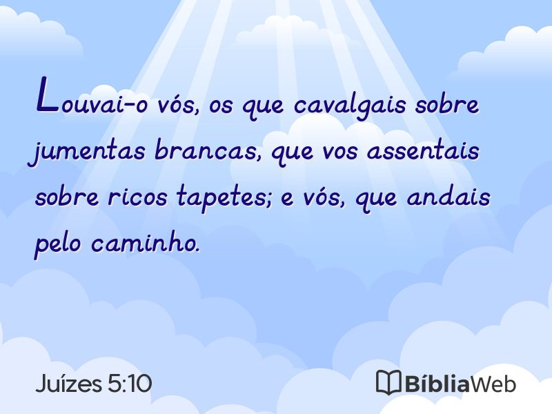 Juízes 5:10 em imagem para compartilhar