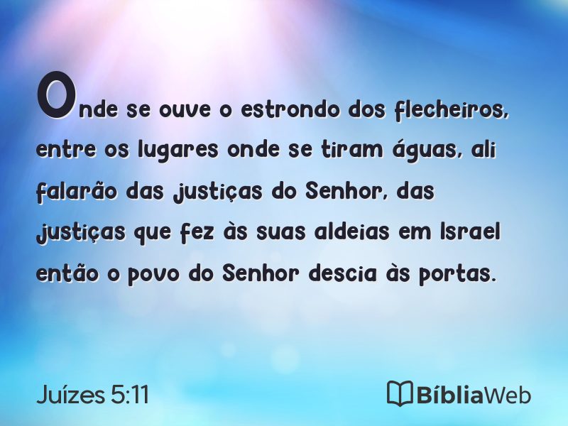 Juízes 5:11 em imagem para compartilhar