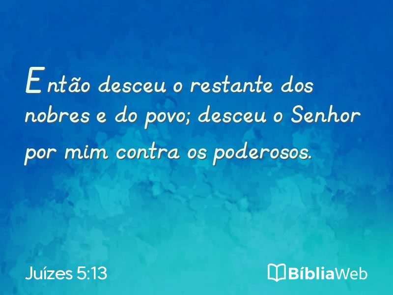 Juízes 5:13 em imagem para compartilhar