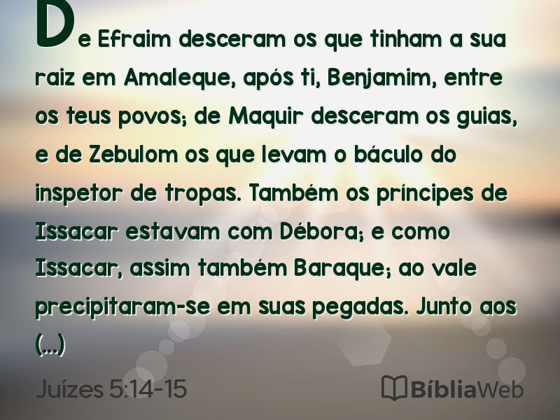 Juízes 5:14-15 em imagem para compartilhar