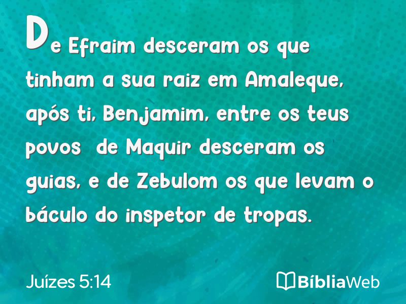Juízes 5:14 em imagem para compartilhar
