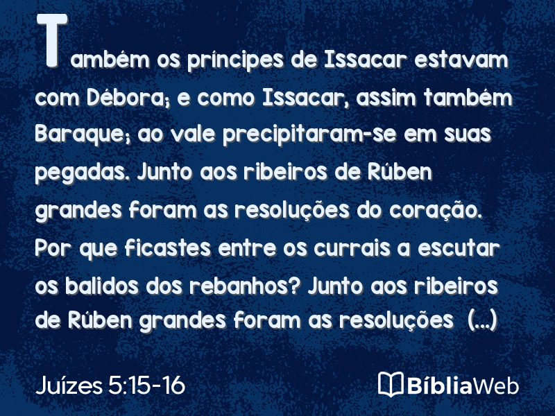 Juízes 5:15-16 em imagem para compartilhar