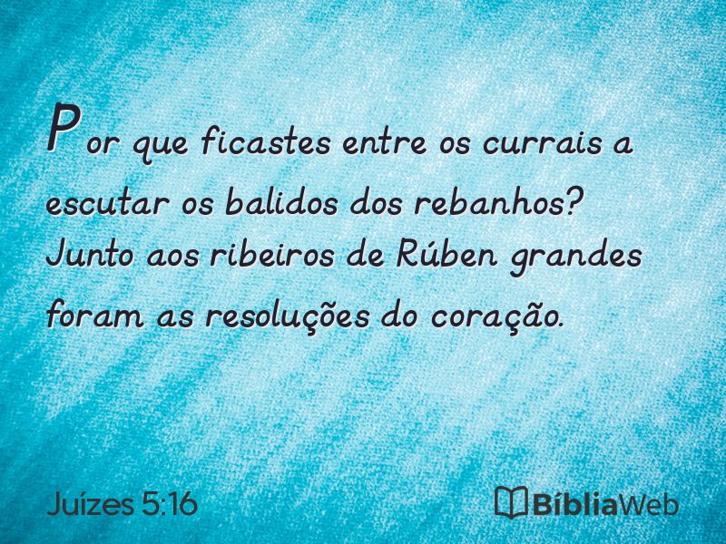Juízes 5:16 em imagem para compartilhar
