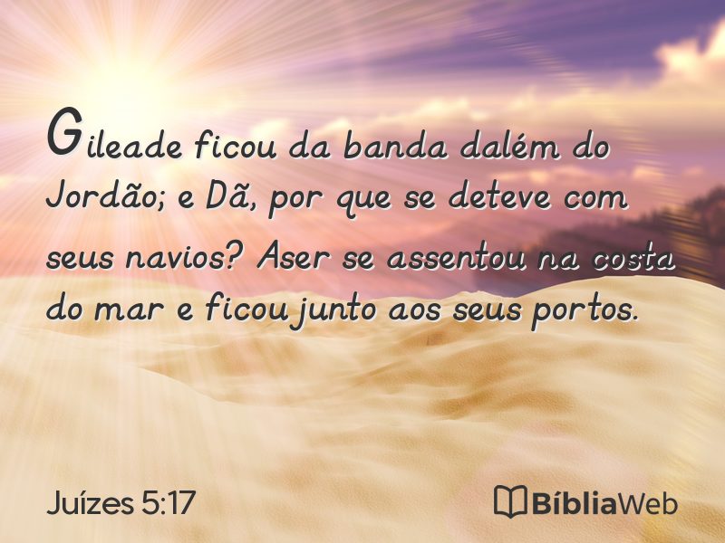 Juízes 5:17 em imagem para compartilhar