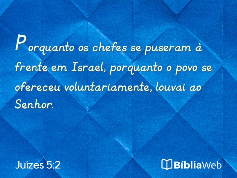 Juízes 5:2 em imagem para compartilhar