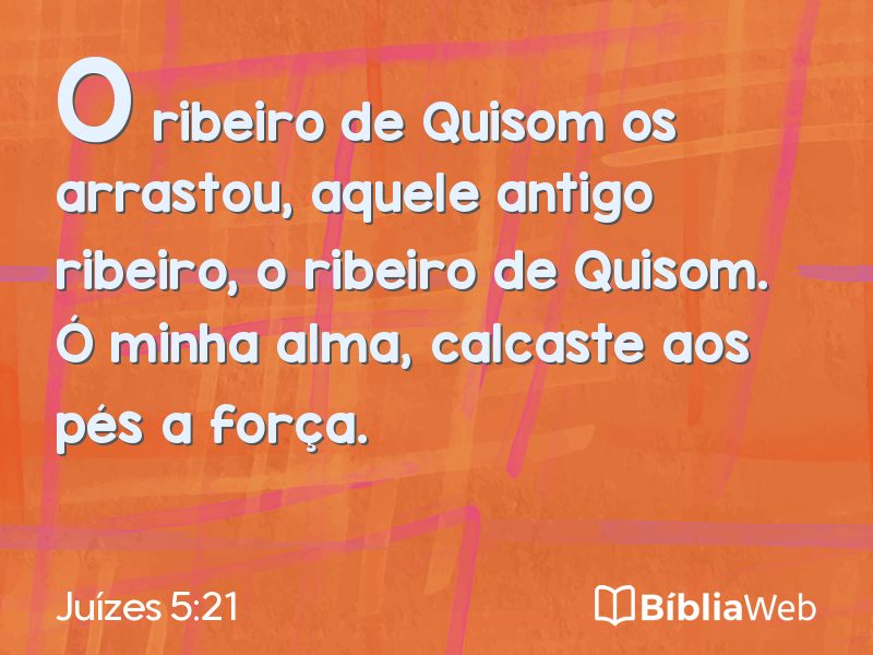 Juízes 5:21 em imagem para compartilhar