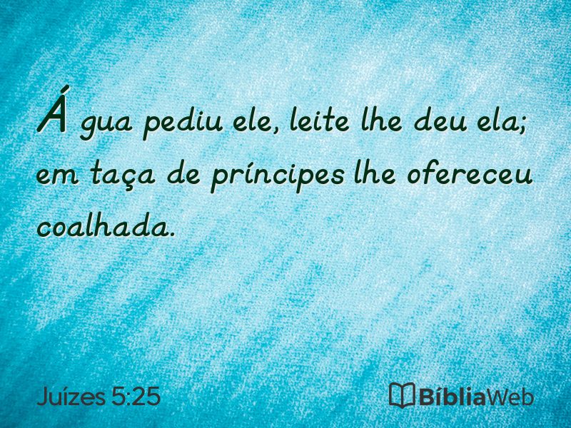 Juízes 5:25 em imagem para compartilhar