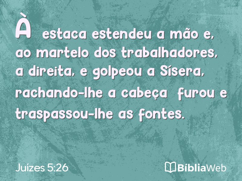 Juízes 5:26 em imagem para compartilhar