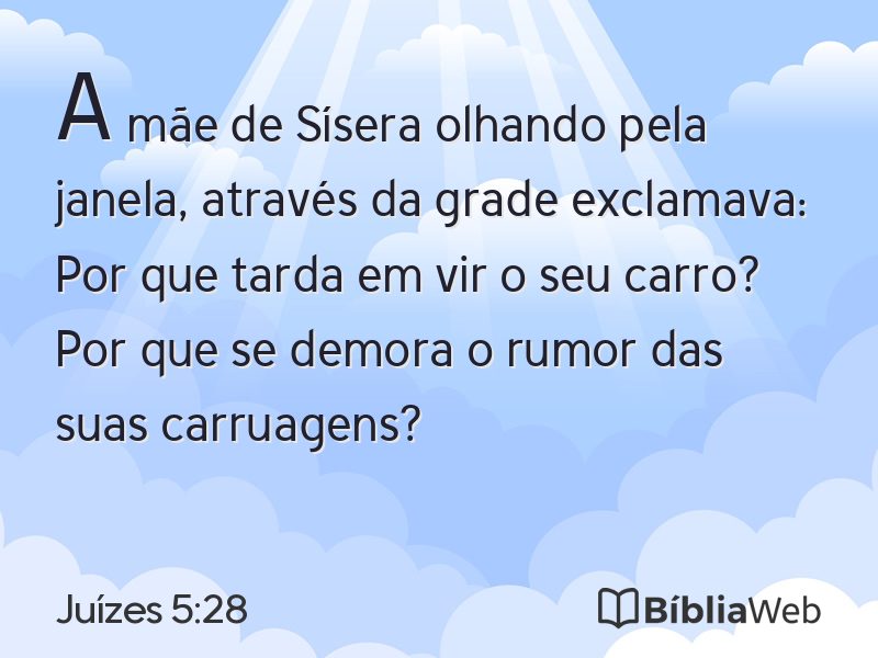 Juízes 5:28 em imagem para compartilhar