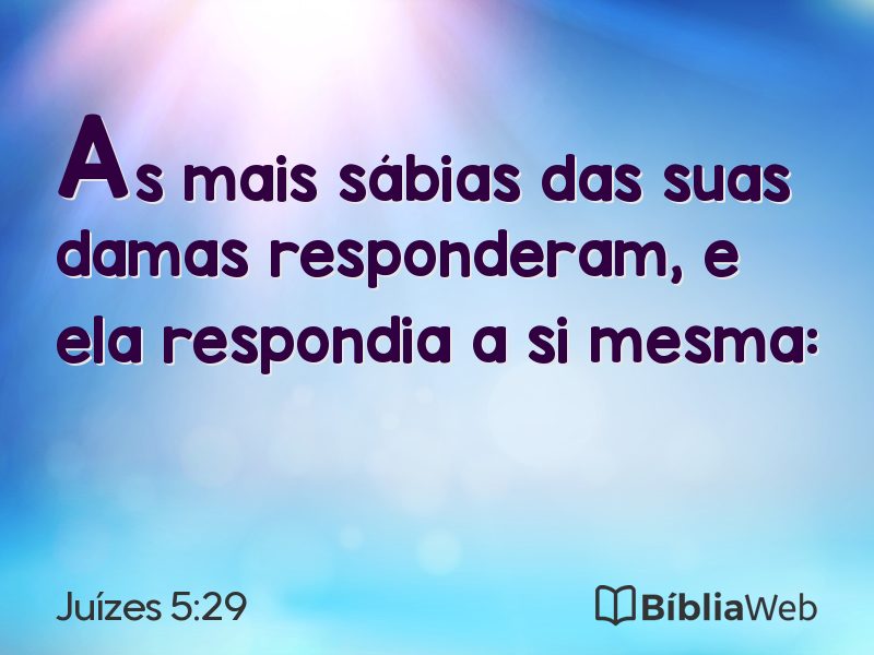 Juízes 5:29 em imagem para compartilhar