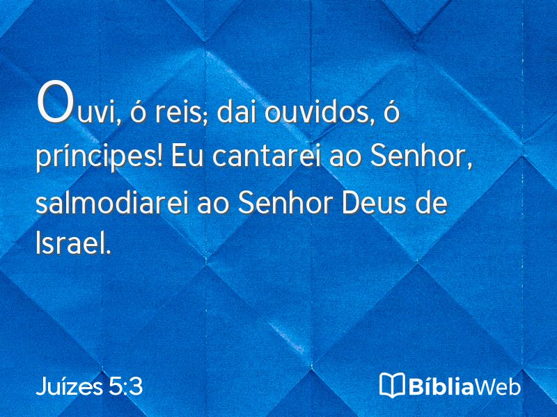 Juízes 5:3 em imagem para compartilhar