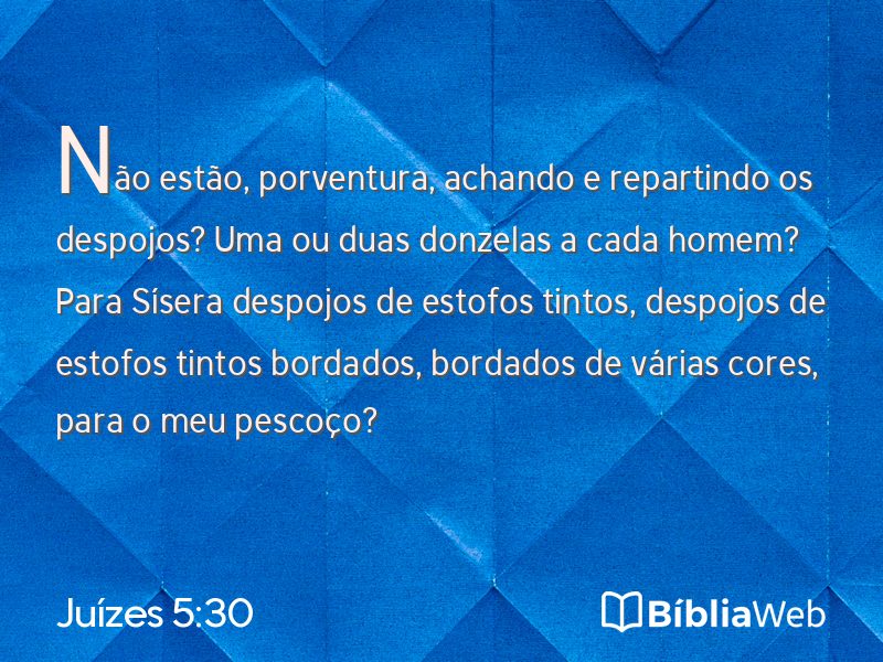 Juízes 5:30 em imagem para compartilhar