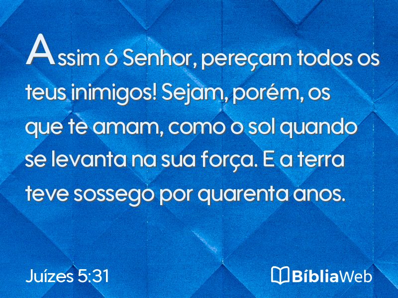 Juízes 5:31 em imagem para compartilhar
