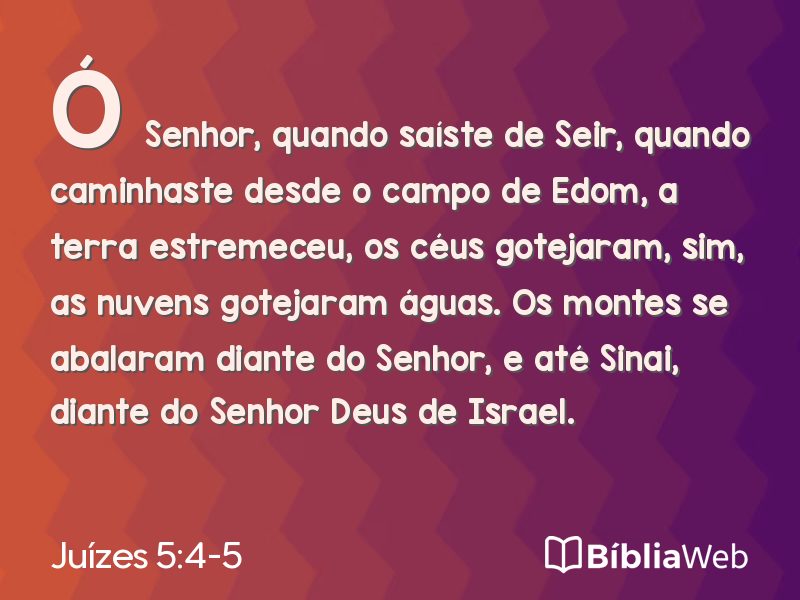 Juízes 5:4-5 em imagem para compartilhar