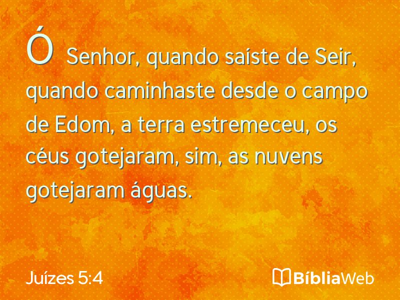 Juízes 5:4 em imagem para compartilhar